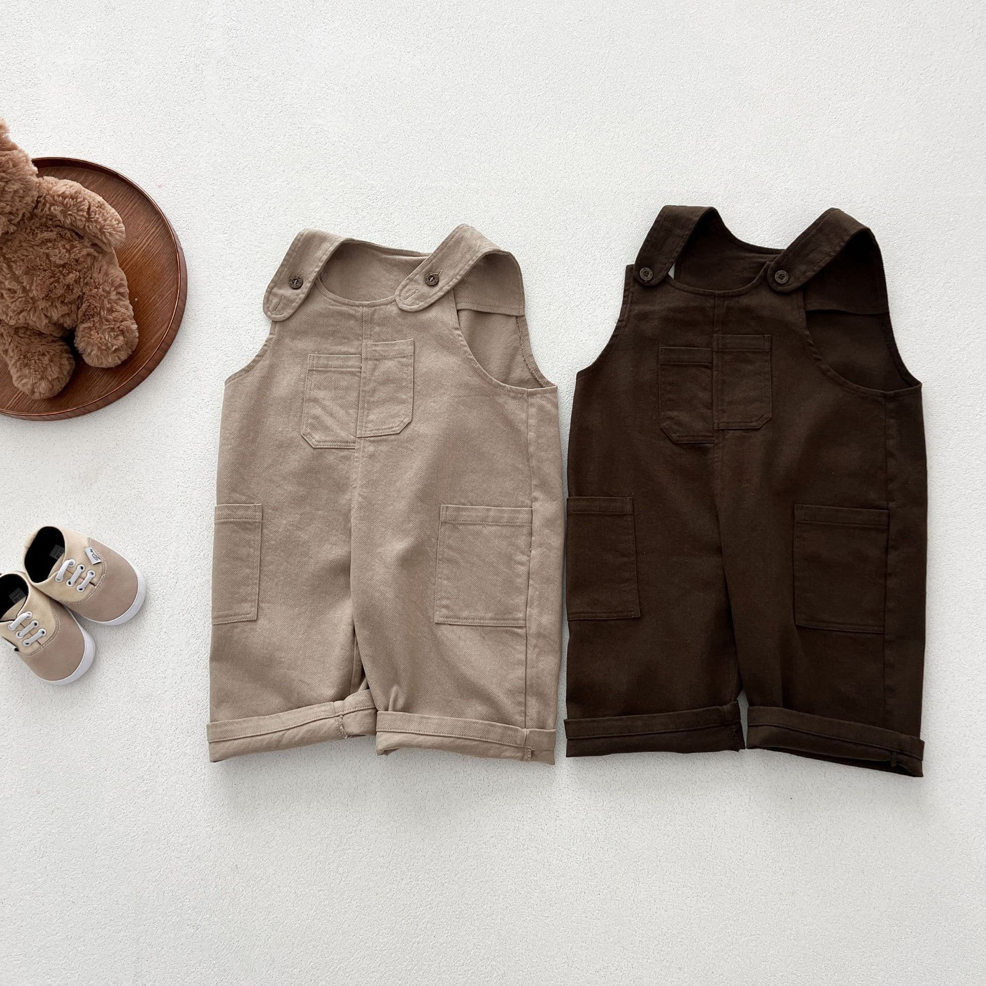 Korean Style Boys Suspenders Pants Spring Autumn New Arrival Japanese Casual Versatile Pants for Toddlers Kids Retro Children Clothing