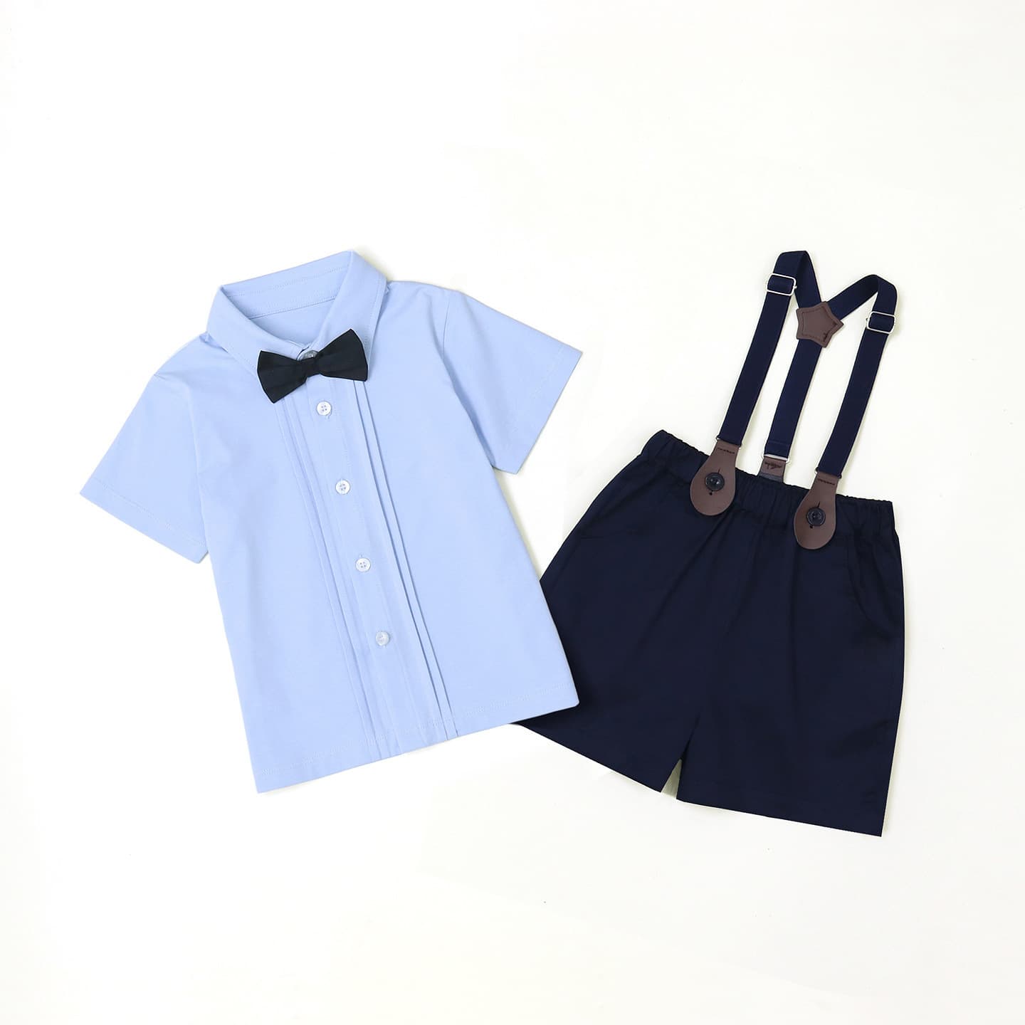 Baby boy's first birthday party dress summer thin boy's birthday suit baby overalls two-piece suit