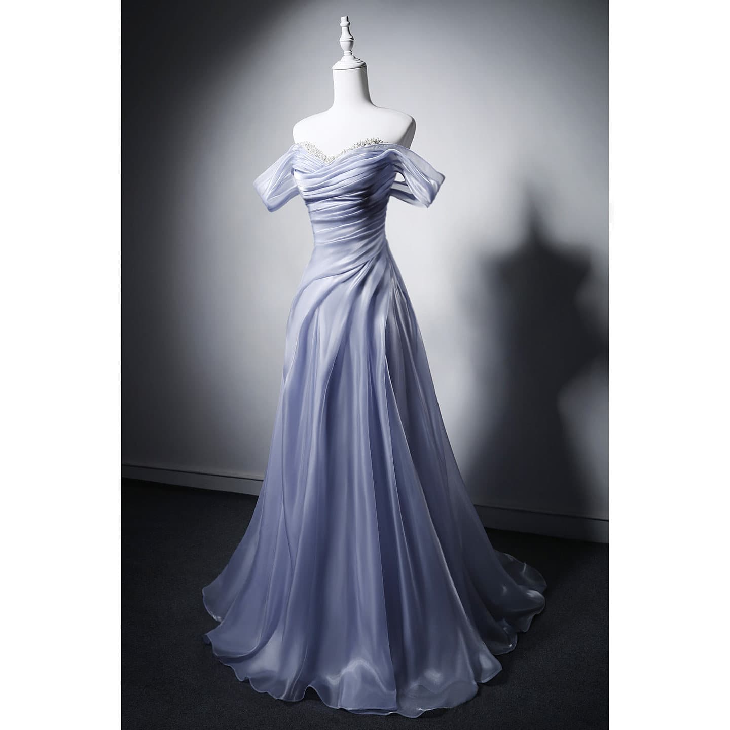 One-Shoulder Lavender Evening Dress 2026 New Style French Long Gown Toasting Dress Princess Evening Dress for Women Cross-Border Shipping