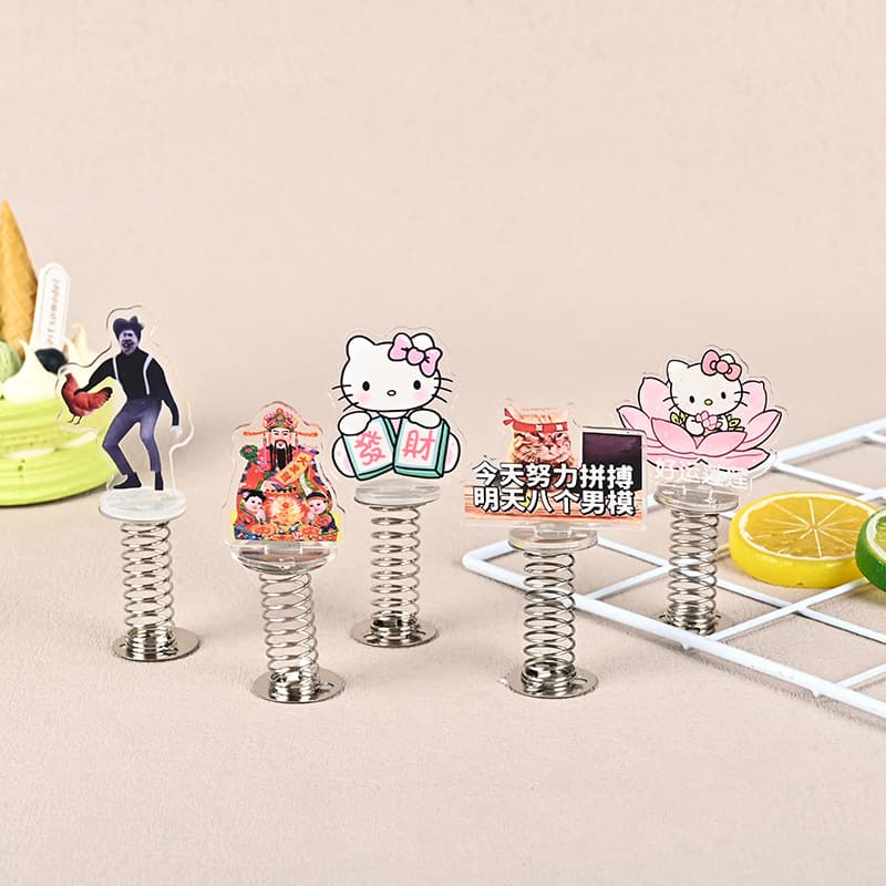 Custom Acrylic Spring Standee Wobble Toy Desktop Ornament Anime Figure Creative Small Gift Manufacturer Wholesale