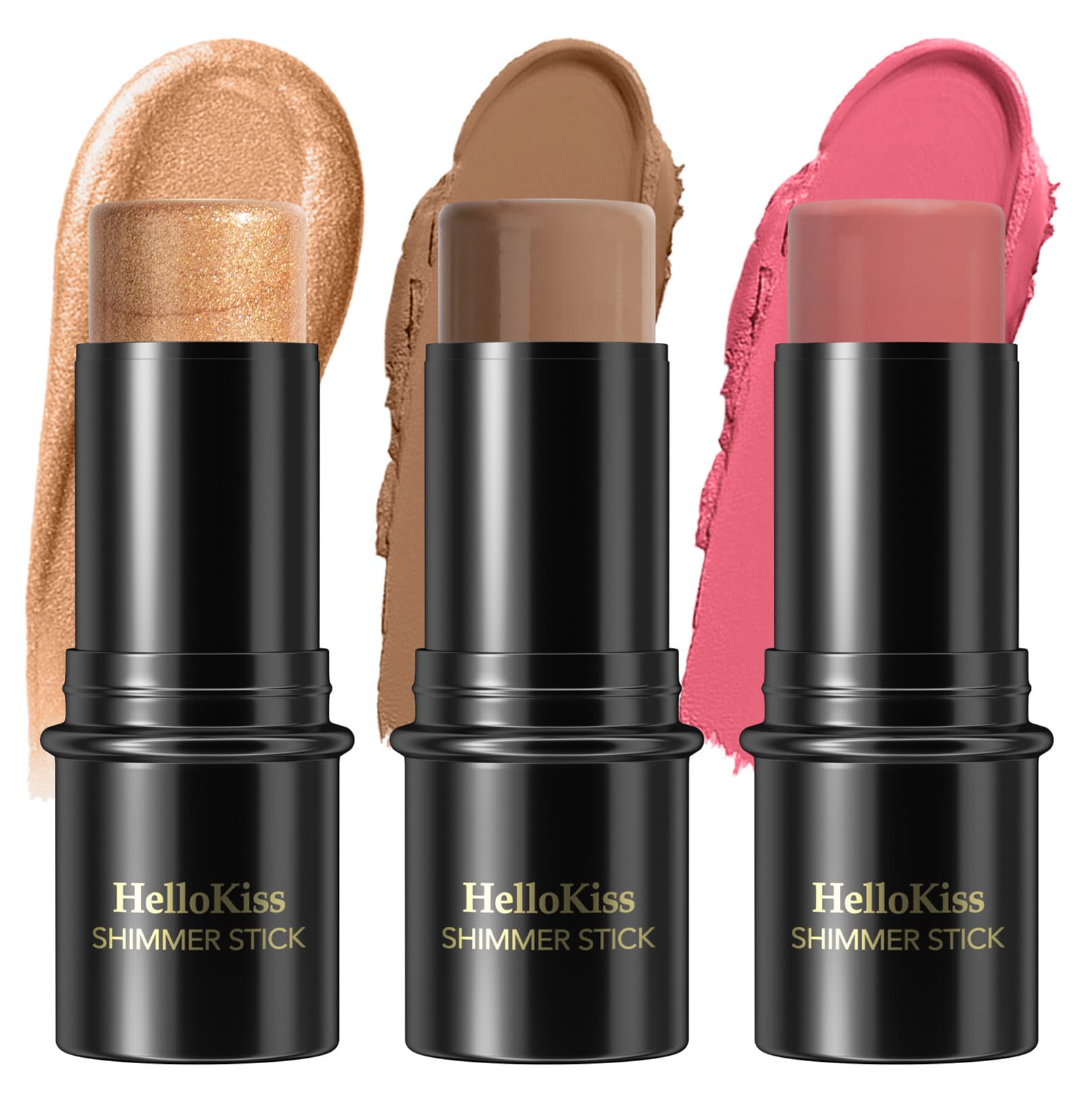 Hellokiss Multi-Function Makeup Stick Highlighter Blush Contour Stick Brightening Shadow Stick 3D Face Makeup Stick
