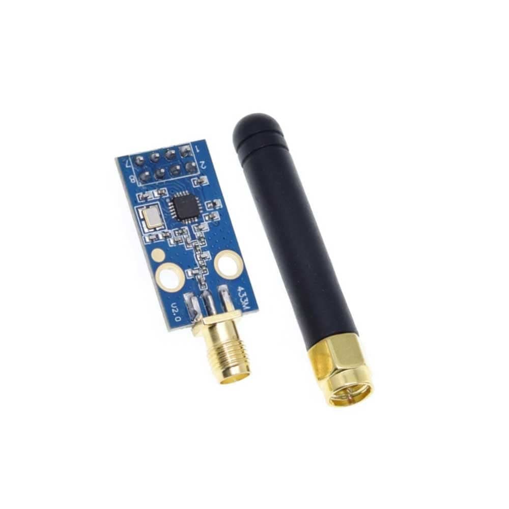 CC1101 Wireless Module, 433MHz Data Transceiver Module with Antenna, Enhanced Gain SMA + Rubber Duck Antenna