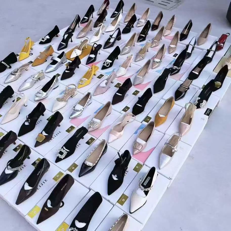 Wenzhou New 2026 Women's High Heels Mixed Styles Fashion Shoes Wedge Heels Foreign Trade Bulk Stock Wholesale