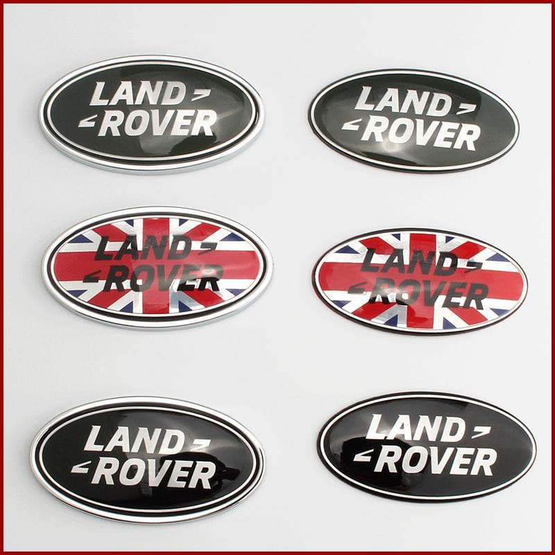 For Grille Badge Land Rover Rear Tail Badge Range Rover Evoque Tailgate Car Sticker Front Emblem LAND ROVER