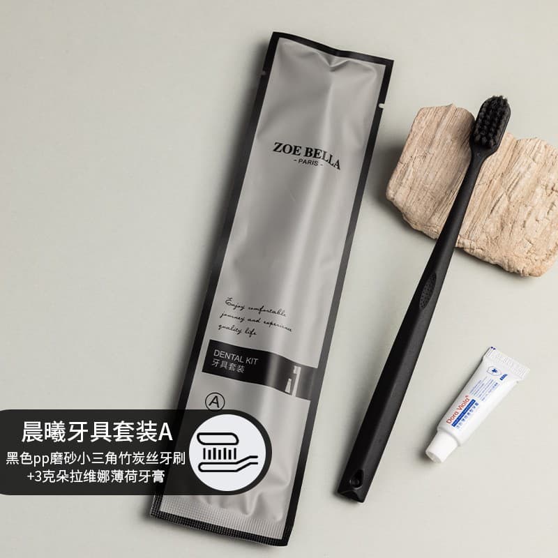 Hotel Disposable Soft Toothbrush with Toothpaste Set for Guest Amenities, B&B Toiletries