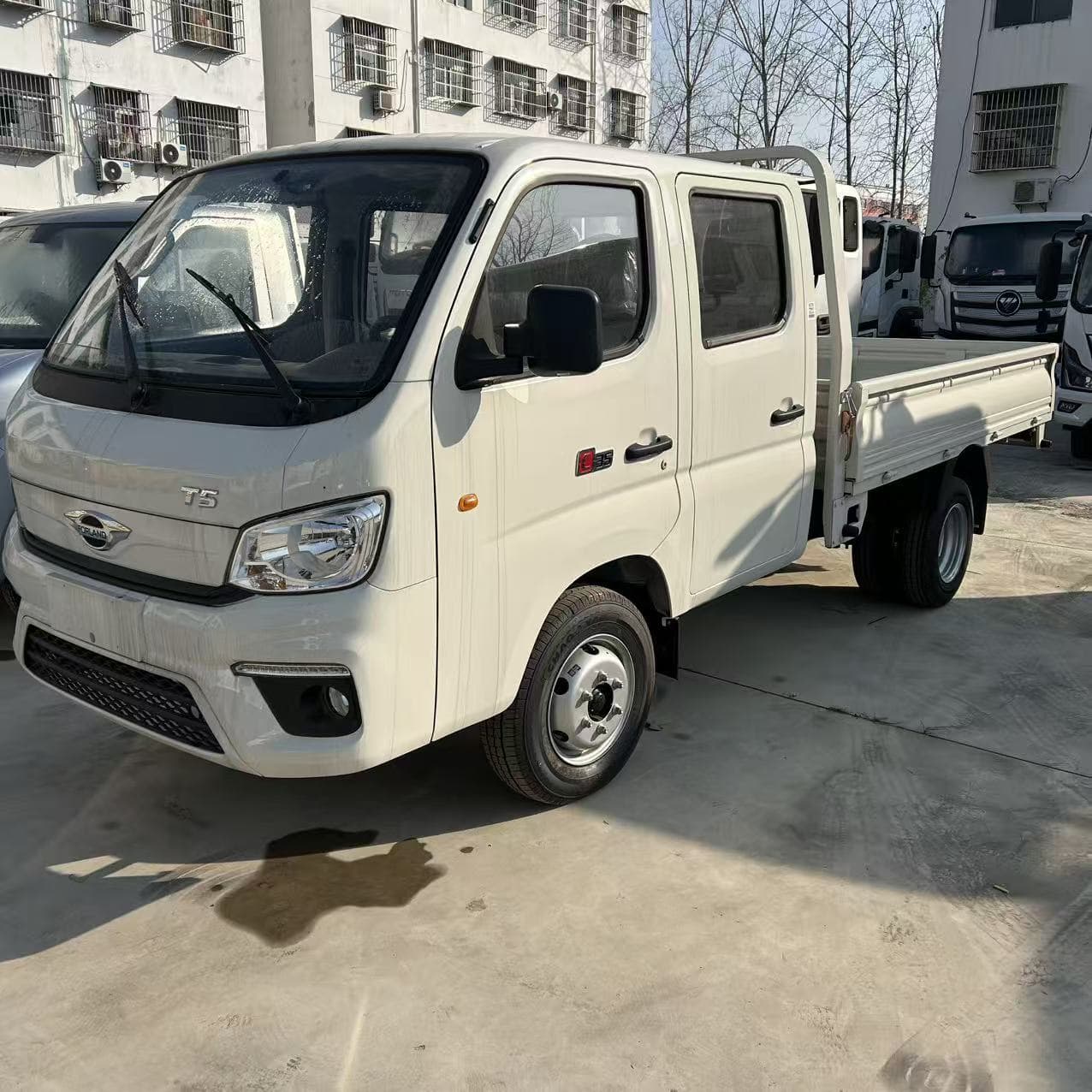 Export Africa Gasoline Version Foton Small Truck 6-Person Double Row Seat 3-Ton Cargo Truck Flatbed Truck Factory Direct