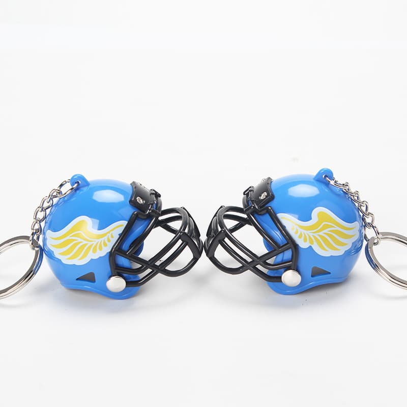 Rugby pendant American football mini helmet ornament plastic football helmet keychain small pendant in stock