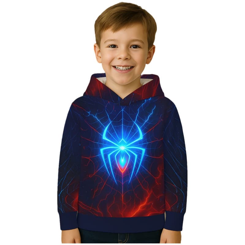 P 65446 Animal Print Parent-Child Hoodie