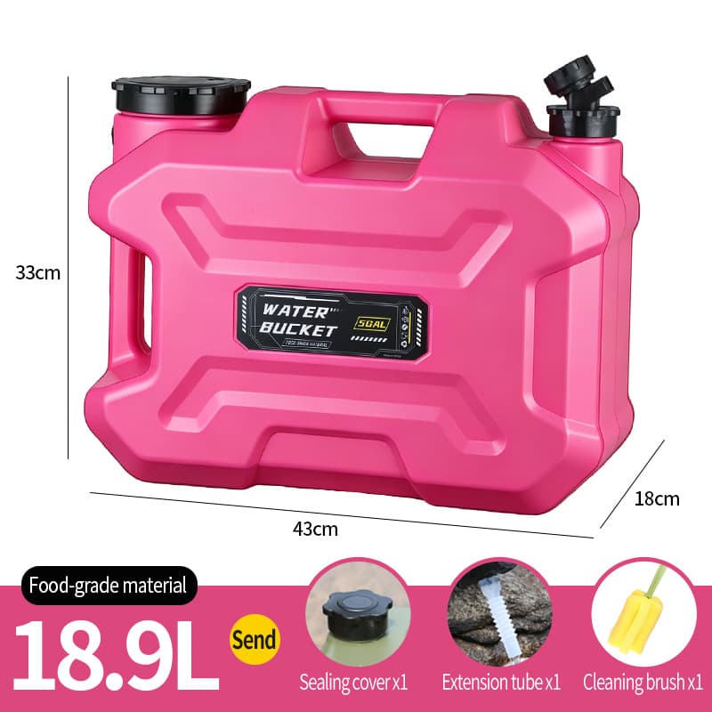 Outdoor Camping PE Water Storage Bucket Car Mounted with Faucet Portable Water Container Pure Mineral Drinking Water Bucket Square