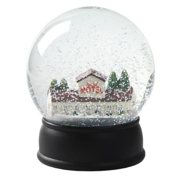 Customized Resin Christmas Crystal Ball Ornaments, Creative European-Style Architectural Snow Globe, Luminous Automatic Snow Falling Holiday Decoration