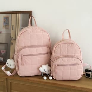 2025 New Minimalist Stylish Fall/Winter Cotton Coat Bag, Fashionable Textured Backpack for Women, Lightweight Casual Bag