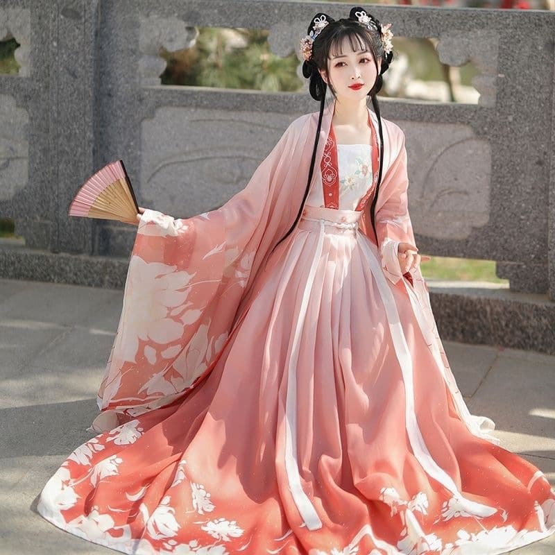 Hanqingge Original Hanfu Women's Adult Slimming Spring/Autumn Ancient Style Plus Size Stage Performance Hanfu Set