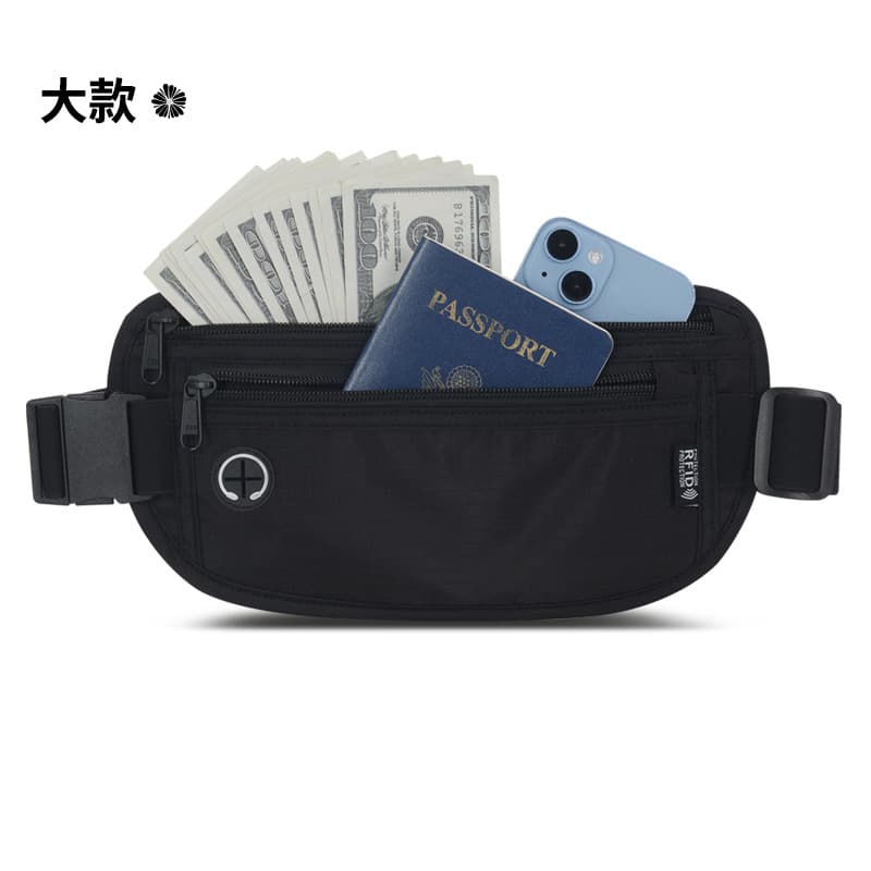 Cross-border RFID Anti-theft Card Passport Wallet Travel Ticket Organizer Outdoor Sports Running Waist Bag