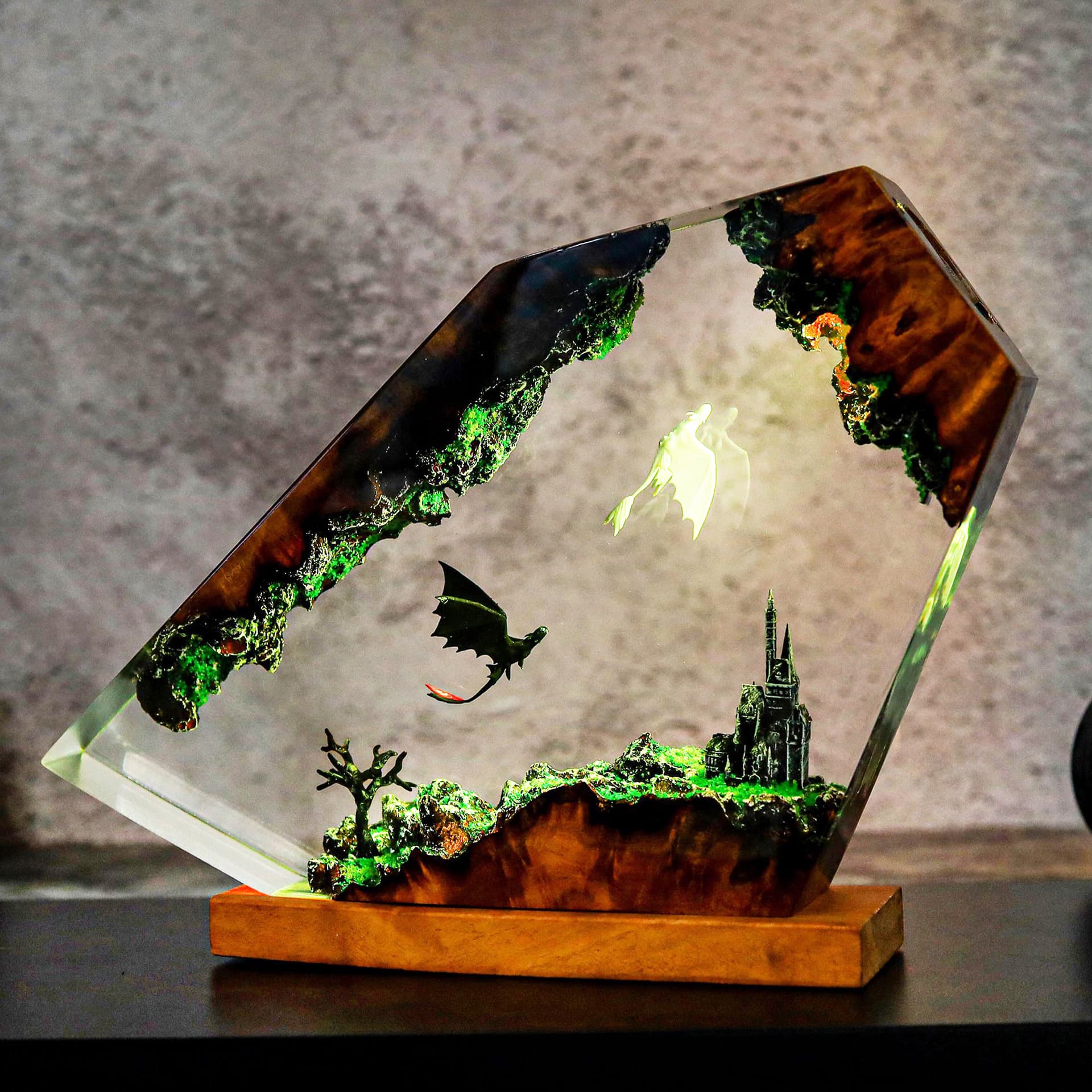 Creative resin night light bedroom bedside lamp bohemian style home decoration ornaments crafts hot sale