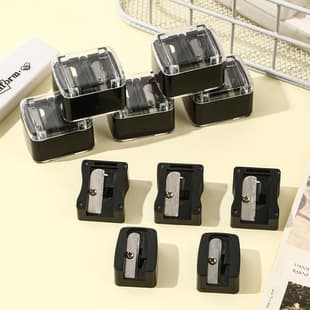 Eyeliner and Lip Liner Black Wood Pencil Sharpener for Eyebrow Pencils, Concealer Pencils, and Wooden Pencils - Professional Sharpening Tool