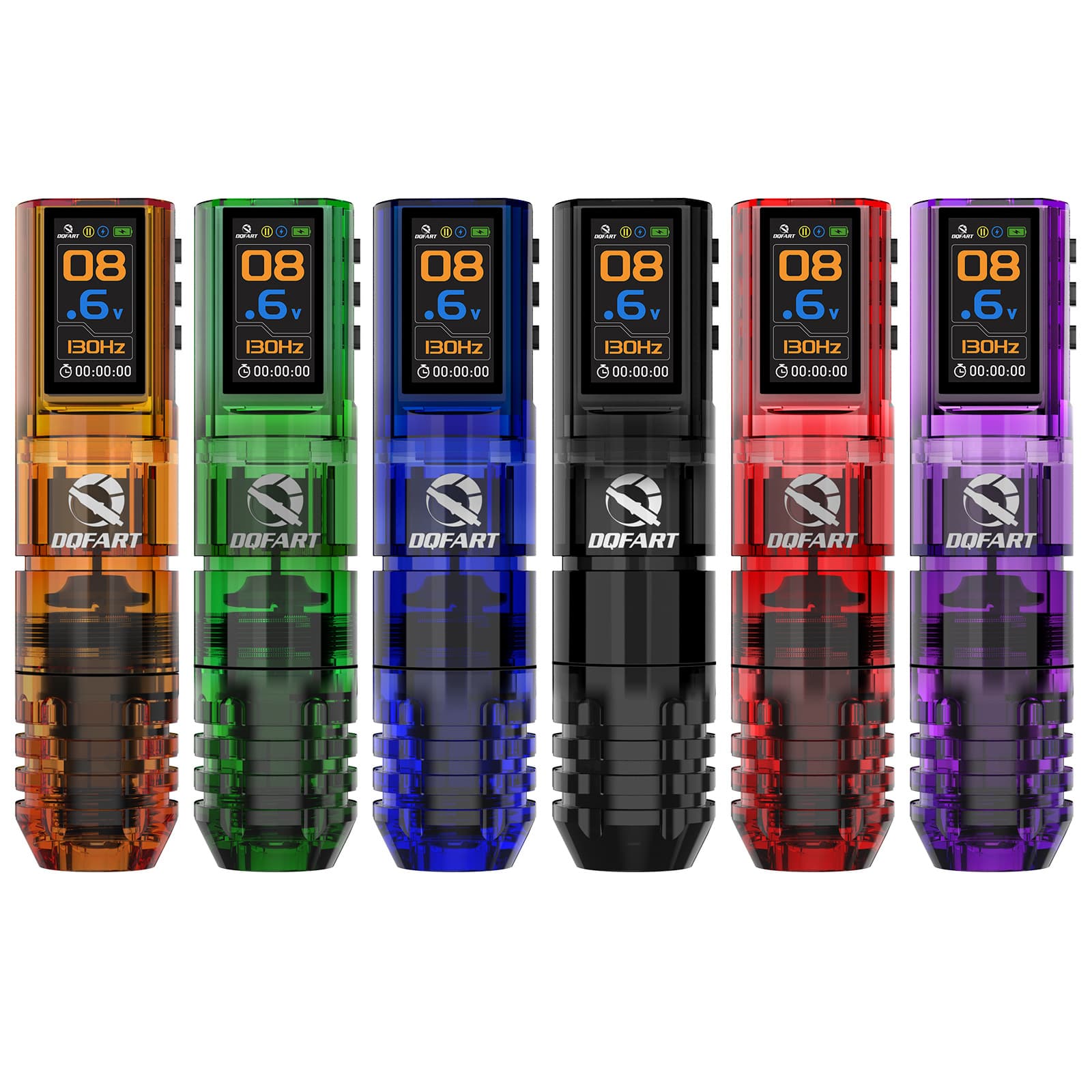 DQFART cross-border new wireless tattoo pen beginner tattoo machine rechargeable 1.47-inch display tattoo machine
