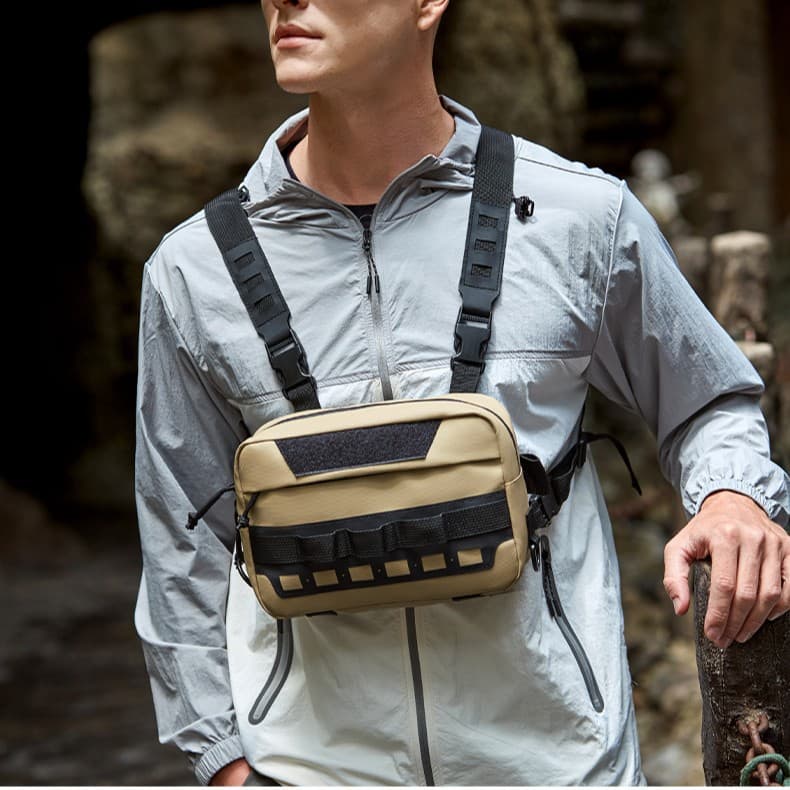 Cross-Border Oxford Cloth Men's Bag, Multi-Purpose Fashion Chest Bag, Sports Storage Vest Bag, Tactical Bag, Casual Crossbody Bag