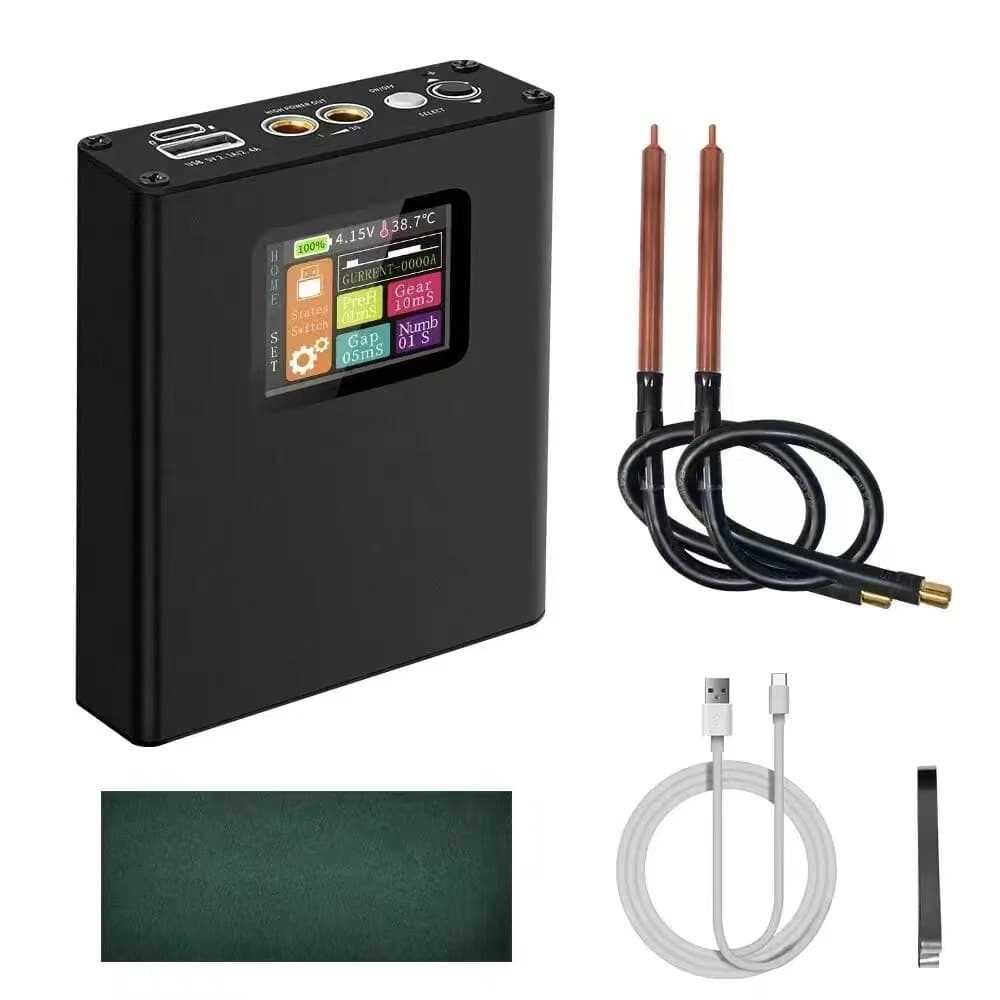Professional Portable Mini 18650 Lithium Battery Color Screen Phone Battery Spot Welder DIY Full Kit
