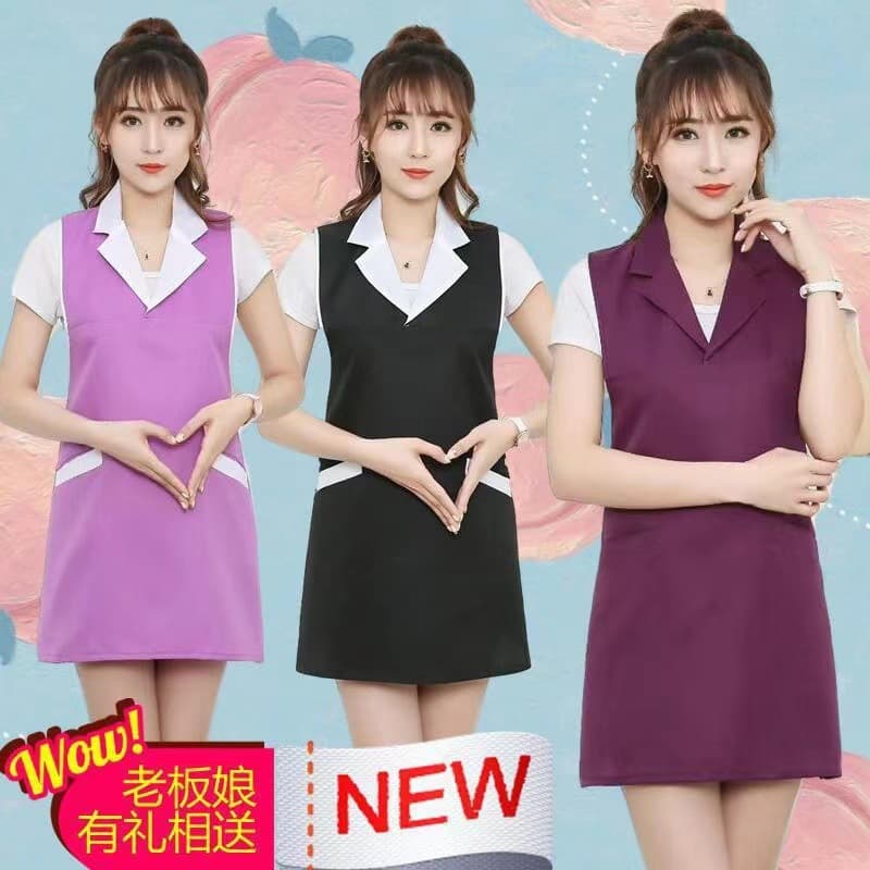 Wholesale Beauty Salon Aesthetician Korean-Style Nail Technician Mother-Baby Store Supermarket Restaurant Server Training Workwear Home Use