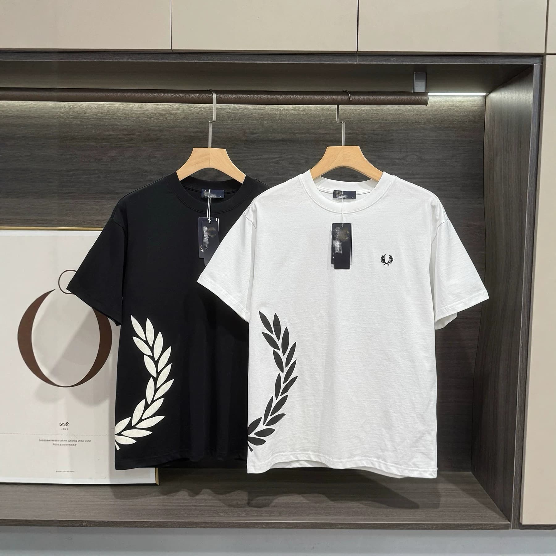 26SS Cross-border Edition Wheat Pattern Men's 230g Summer Cotton Short Sleeve Undershirt Slim Fit Round Neck Breathable Couple T-Shirt