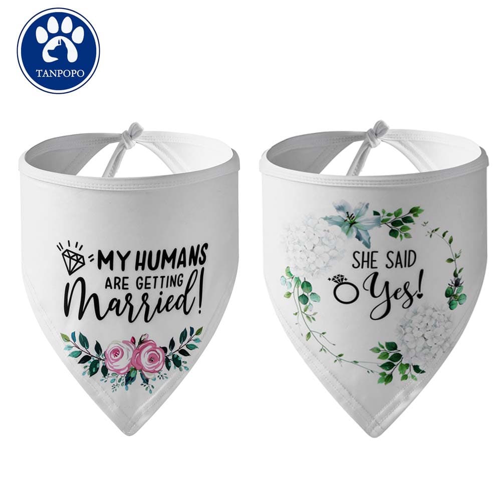 In-stock cross-border supply pet wedding scarf, pet triangle scarf, pet drool bib, printed dog scarf