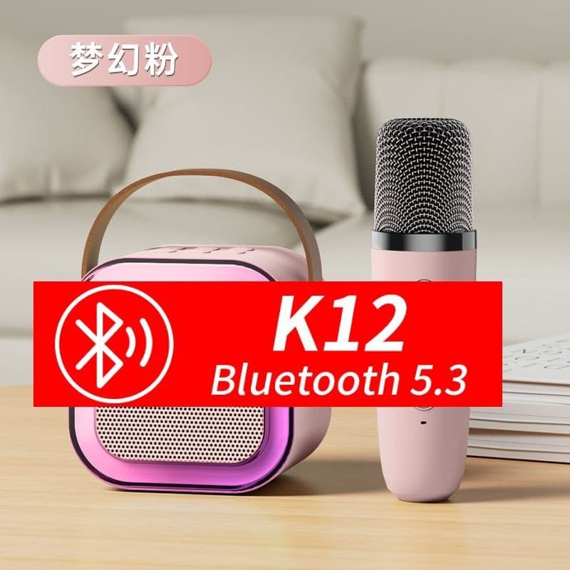 K12 Microphone Singing All-in-One Home KTV Wireless Bluetooth Set Speaker Sound System Microphone Gadget Drop Shipping