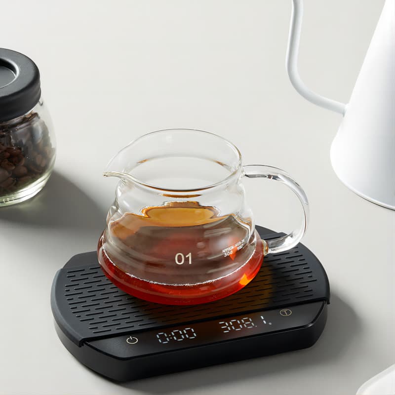 New USB-Rechargeable Electronic Scale for Home Kitchen Use, LED Display with Timer Function, Suitable for Pour-Over Coffee and Baking