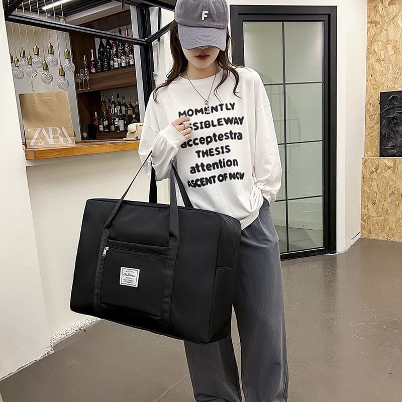Large Capacity Trolley Travel Storage Bag Handheld Luggage Bag Clothes Quilt Twill Oxford Cloth Travel Bag Wholesale