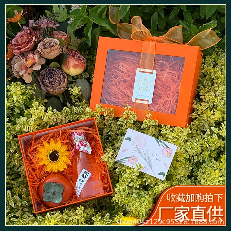 Women's Day Gift Box for Bridesmaids, Transparent Window Packaging, Two-Piece Lid and Base Box, Birthday Gift Box