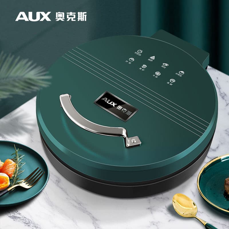 Aux Household Electric Pancake Maker with Double-Sided Grilling and Heating, Deepened Pancake Machine, Enlarged Thin Pancake Maker, Automatic