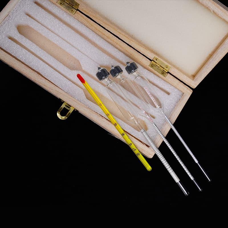 Supply Small Wooden Box Precision Alcoholmeter, Set of Three for Baijiu Concentration Measurement