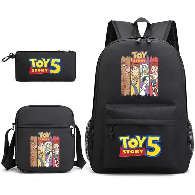 Foreign Trade Toy Story Anime Print Backpack Outdoor Casual School Bag for Men Women Teenagers 3-Piece Set