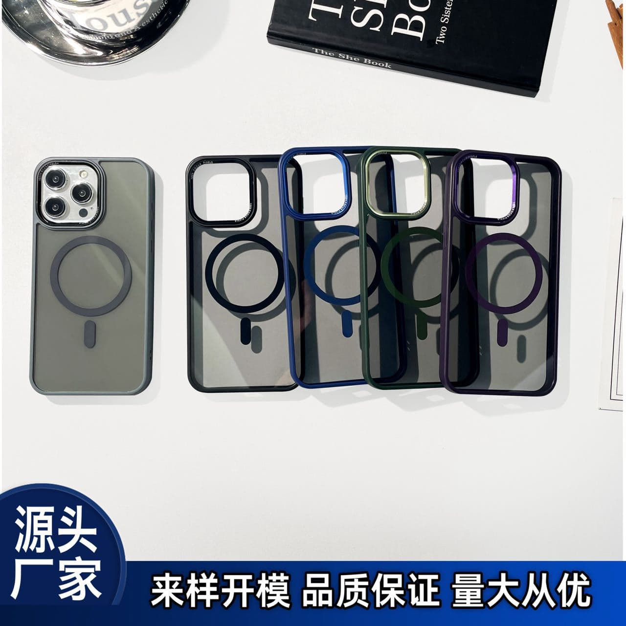 Jingdun High Quality Apple iPhone16 Mobile Phone Case 15Pro New 11 Magnetic Metal Black Transparent Amazon Same