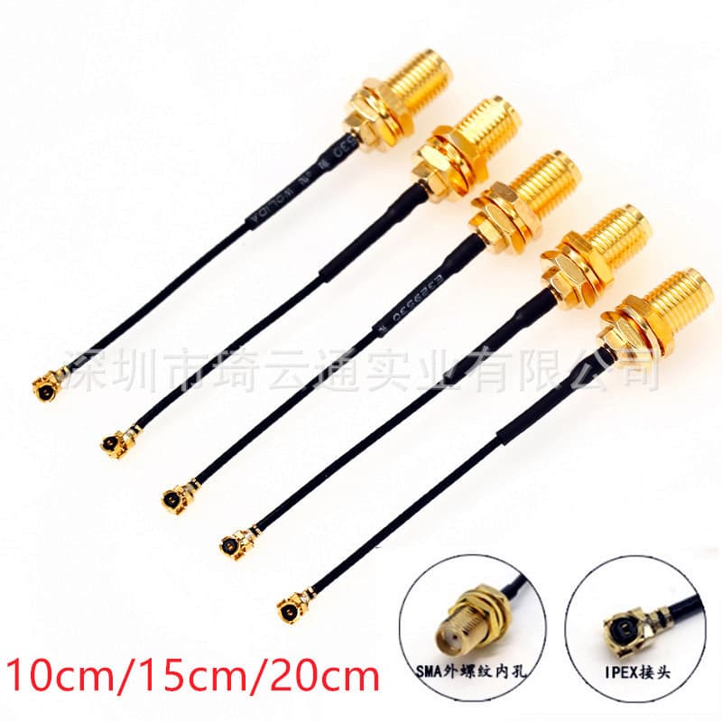 1.13 Line IPEX to SMA Coaxial Adapter Cable, Inner Hole U.FL Antenna RF Line Transducer Wire for Electronic Components Market