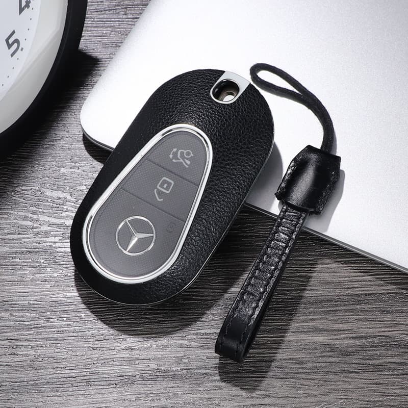 Key Case for 2024 Mercedes-Benz E300L, New C-Class GLC300L, S-Class Shell C260, Maybach Car Leather Cover