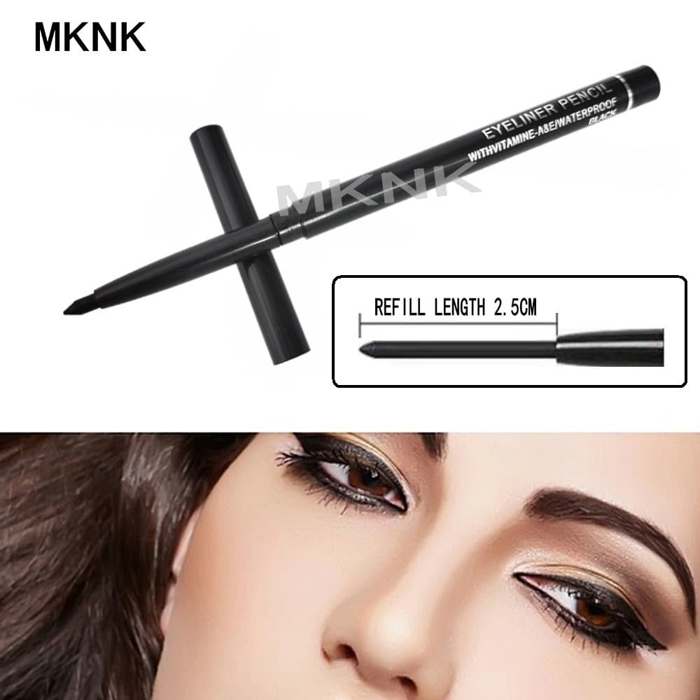 MKNK Automatic Rotating Eyeliner Pen Gel Eyeliner Eyebrow Pencil Under-Eye Brightener Pen Eyeliner Cream Pen