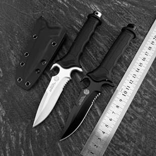 Defense Master Cross-Border Outdoor Straight Knife High Hardness Sharp Survival Knife Exquisite Craftsmanship Straight Knife Camping Portable