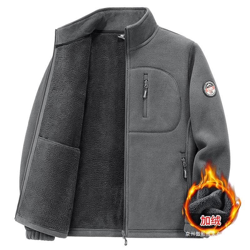 Cross-border Wholesale 2023 Autumn/Winter New Men's Fleece Jacket Hoodie Outerwear Plus Drop Shipping