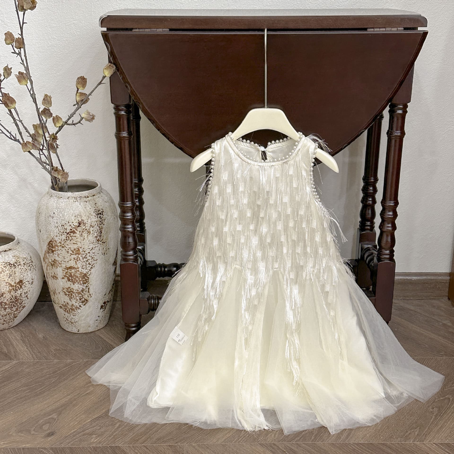 Girls Tassel Vest Dress Summer 2026 New Children's Formal Dress Mesh Princess Dress Stylish