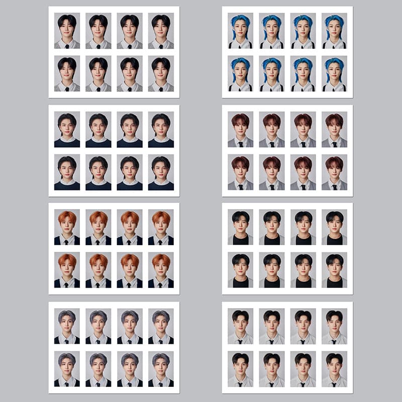 Stray Kids Latest Official ID Photo One-Inch Photo Postcard Fan Collectible Card Celebrity Merchandise