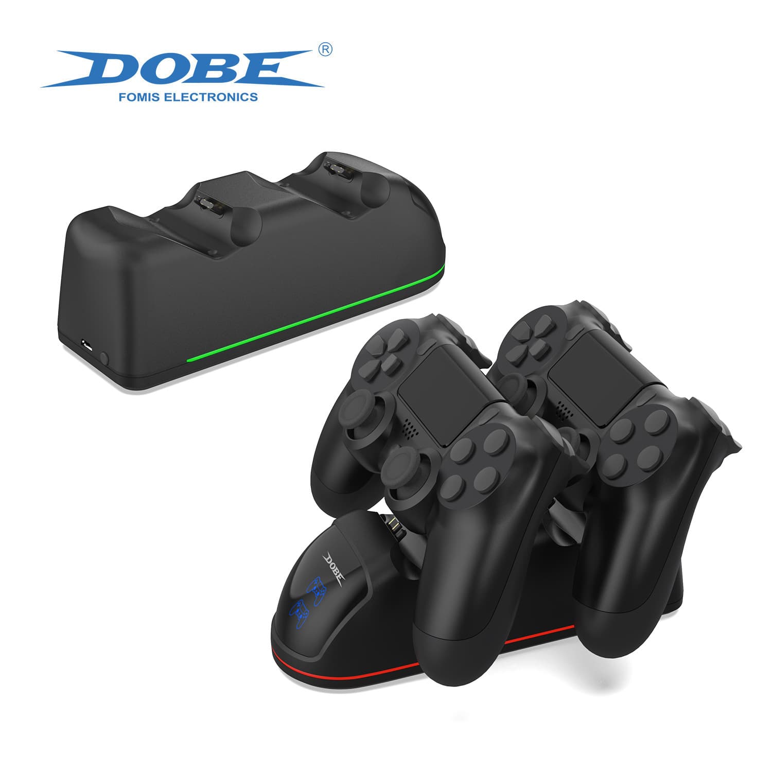 PS4 Wireless Game Controller Charging Base RGB Atmosphere Lighting Dual Charger PS4 Storage Accessory TP4-889C