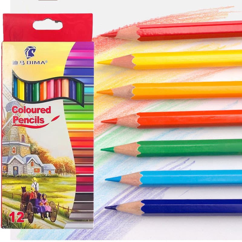 Children's Day Gift Drawing Colored Pencils Kids Art Sketching 12 Colors