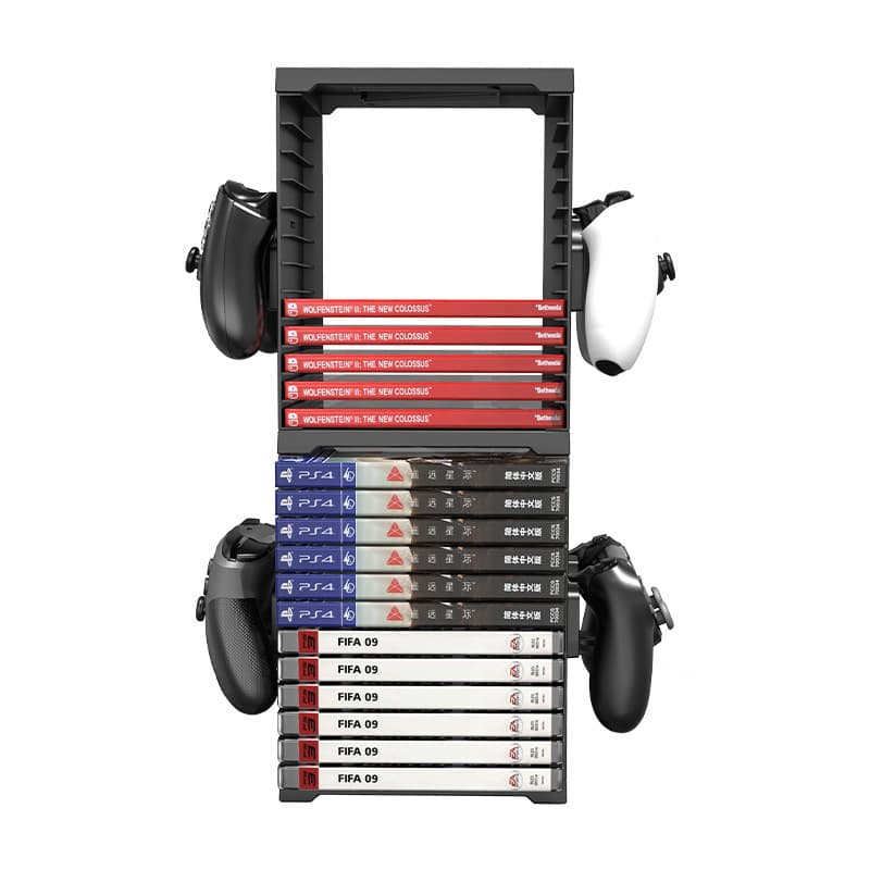 Compatible with PS4/PS5/XBOX ONE/Switch game disc holder, controller, headphone stand, and storage box.