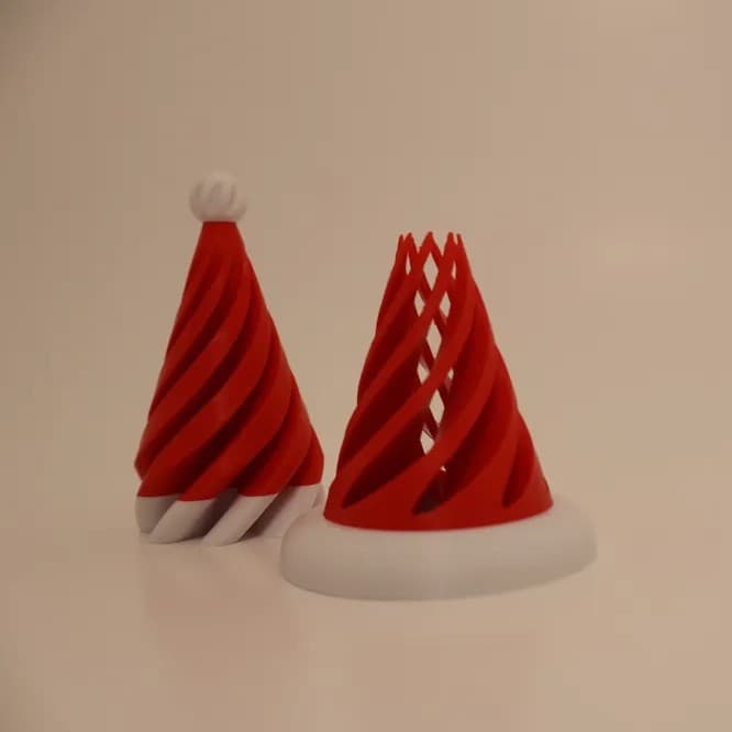 Cross-border 3D Printed Christmas Push Pop Impossible Shuttle Spiral Toy Cross-border Hot-selling Creative Stress Relief Toy