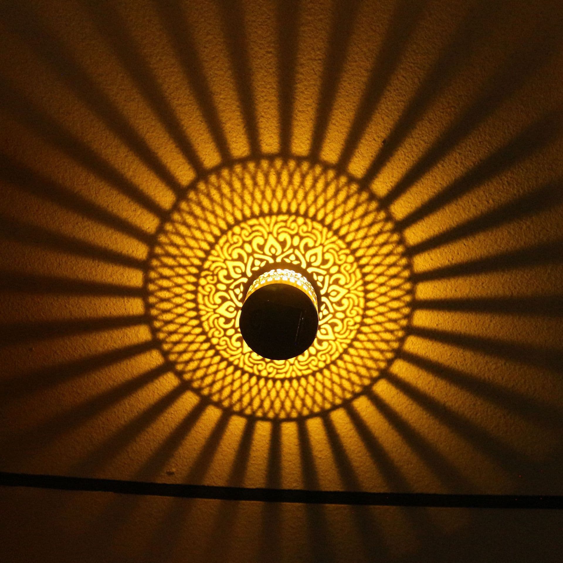 Cross-border Solar Ground Insert Light, Courtyard Light, Hollow Projection Light, Outdoor Waterproof Wall Light, Garden Decorative Lawn Light