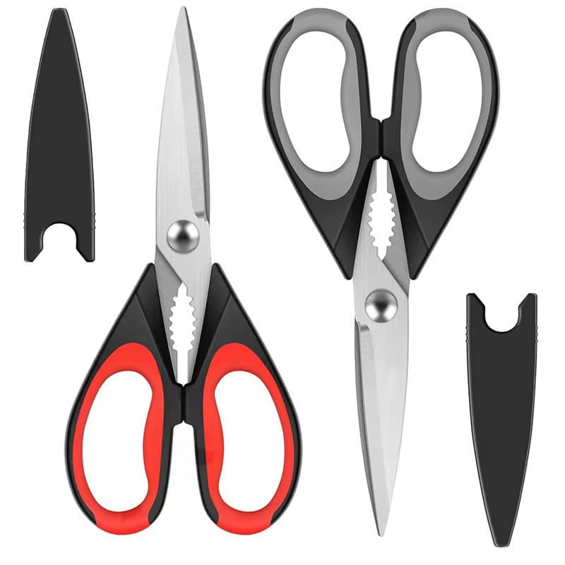 Stainless Steel Kitchen Scissors, Multi-functional Heavy-Duty Poultry Shears, Kitchen Scissors for Seafood, Meat, and BBQ