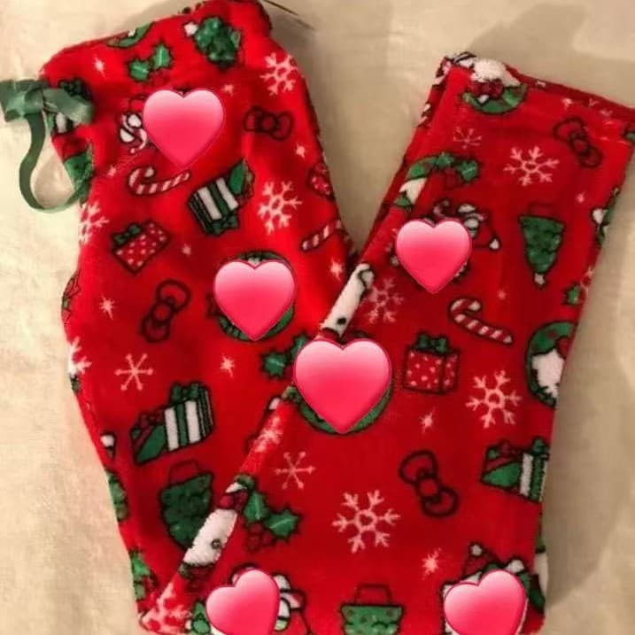 Flannel Sleep Pants Coral Fleece Hello Kitty Hot Selling Thickened Loose Pajama Pants Super Cute