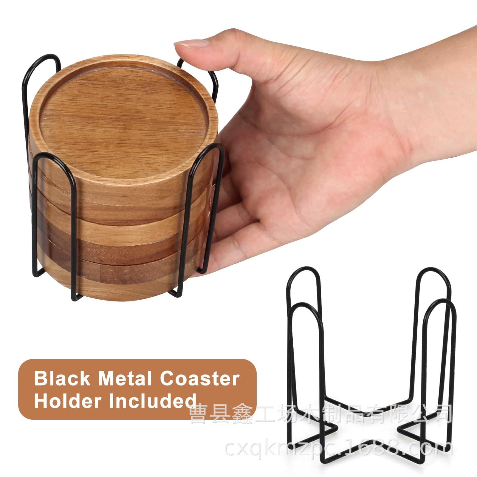 New Wooden Coaster Coffee Table Tableware Heat Insulation Mat Dining Table Decorative Coaster Desktop Tea Cup Base Wooden Coaster