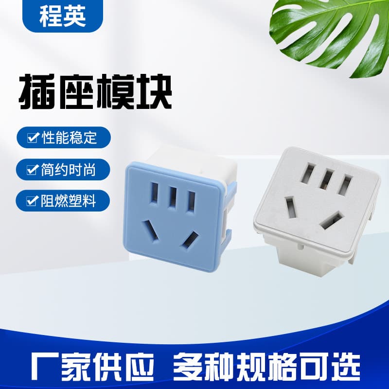 CY-205 Socket Module, 34mm 10A 5-Flat Socket Module, Switch Socket