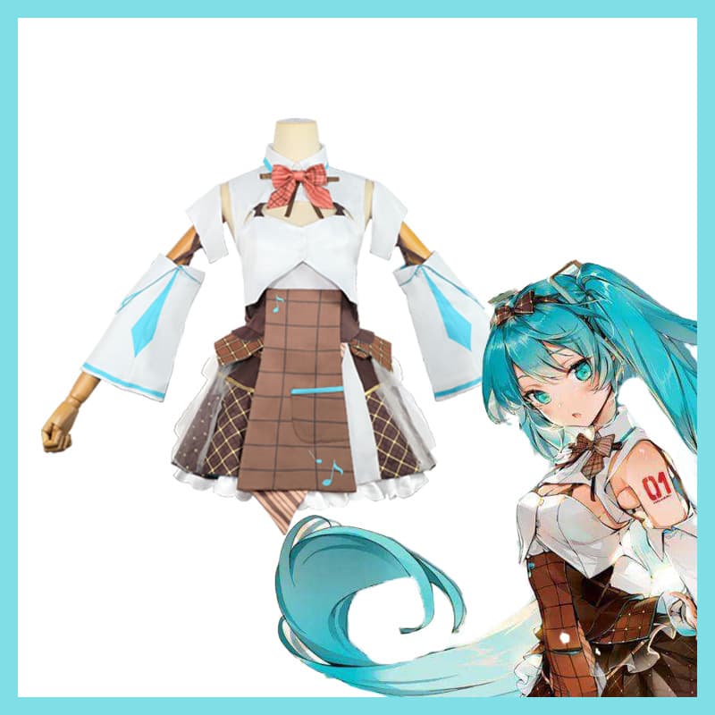 Hatsune Cosplay Costume Miku Sunshine Holiday Girl Japanese Anime Convention Cute Cosplay Outfit Set